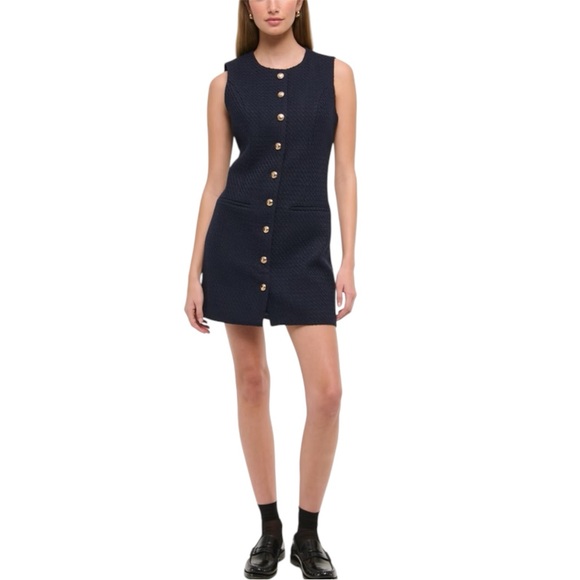 Abercrombie & Fitch Dresses & Skirts - Abercrombie & Fitch The A&F Mara Dark Indigo Tweed Mini Dress